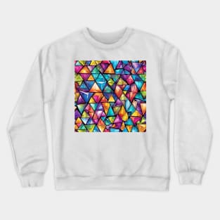 Abstract colorful triangle pattern Crewneck Sweatshirt